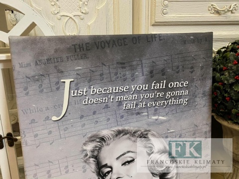 OBRAZ NA PŁÓTNIE 70X70 MARILYN MONROE NUTKI RETRO VINTAGE