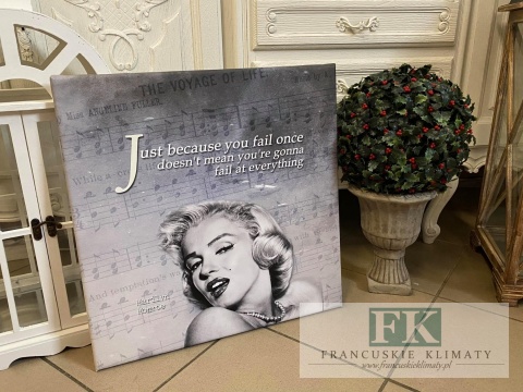 OBRAZ NA PŁÓTNIE 70X70 MARILYN MONROE NUTKI RETRO VINTAGE