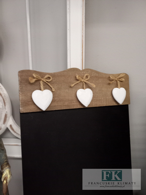 TABLICA KREDOWA Z SERCAMI WYS 38,5 CM SHABBY CHIC VITANGE LOFT TABLICA KREDOWA Z SERCAMI WYS 38,5 CM SHABBY CHIC VITANGE LOFT