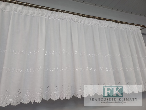 FIRANA , ZAZDROSTKA BAWEŁNA HAFTOWANA 325/85, , PROWANSJA SHABBY CHIC , VINTAGE