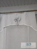ROLETKA, EKRAN , PANEL PROWANSJA , SHABBY, SZER 90 cm WYS 160 cm BATYST , BAWEŁNA jasnoszara