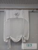 ROLETKA, EKRAN , PANEL PROWANSJA , SHABBY, SZER 90 cm WYS 160 cm BATYST , BAWEŁNA jasnoszara