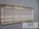 ROLETKA KWIIATY PROWANSJI batyst ecru , szer 120 cm