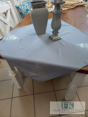 SERWETA BIEŻNIK 85X85 SREBRNA CHOINKA ŚWIĘTA