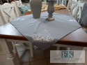 SERWETA BIEŻNIK 85X85 SREBRNA CHOINKA ŚWIĘTA