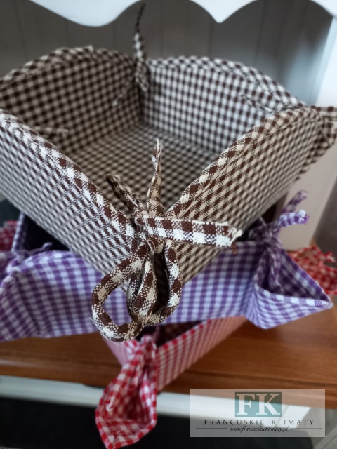 KOSZYCZEK WIĄZANY NA PIECZYWO KWADRAT BRĄZ