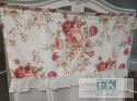 FIRANA EKRAN PANEL ROLETKA KWIATY FALBANA BATYST PROWANSJA VINTAGE