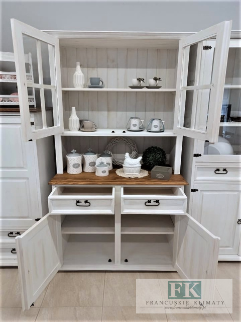 SERWANTKA KREDENS WITRYNA seria PROWANSJA wys.195cm LITE DREWNO shabby vintage SERWANTKA KREDENS WITRYNA seria PROWANSJA wys.195cm LITE DREWNO shabby vintage