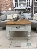 lite drewno STOLIK KAWOWY 75 x 75 cm PROWANSJA nowy