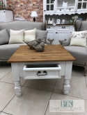 lite drewno STOLIK KAWOWY 75 x 75 cm PROWANSJA nowy