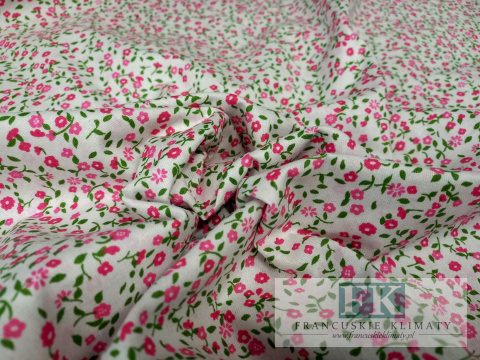 TKANINA BAWEŁNIANA , BAWEŁNA 100% , szer 160 CM ŁĄCZKA RÓŻOWA