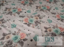 TKANINA BAWEŁNIANA , BAWEŁNA 100% , szer 160 CM PASTELOWE KWIATY TKANINA BAWEŁNIANA , BAWEŁNA 100% , szer 160 CM PASTELOWE KWIATY