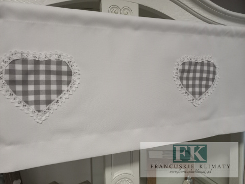 ZAZDROSTKA DWUTRONNA SERCE KRATKA koronka 30/100 SHABBY CHIC, VINTAGE , RETRO