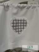ZAZDROSTKA DWUTRONNA SERCE KRATKA koronka 30/100 SHABBY CHIC, VINTAGE , RETRO