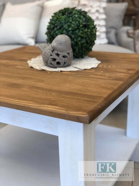 seria PROWANSJA - LITE DREWNO ! - STOLIK KAWOWY 75/75 cm SHABBY
