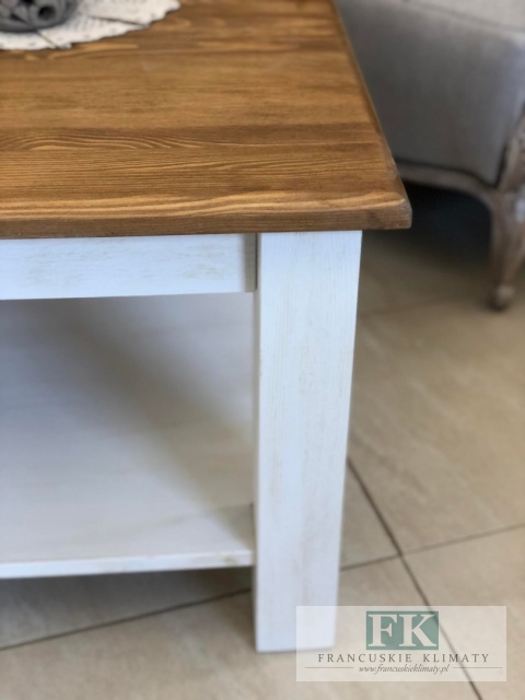 seria PROWANSJA - LITE DREWNO ! - STOLIK KAWOWY 75/75 cm SHABBY