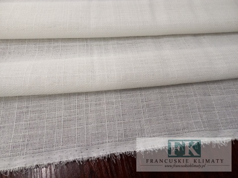 MATERIAŁ , TKANINA KREM NATURA GRUBY SPLOT szerokość 160 cm