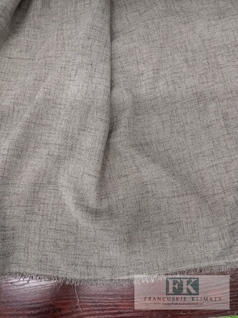 TKANINA MATERIAŁ ZASŁONY OBRUSY POPIEL SZARY MELANŻ SZER 150 CM , PROWANSJA