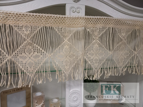 METRAŻ! ZAZDROSTKA boho SZYDEŁKO frędzle wys 30 cm natura; krem , PROWANSJA METRAŻ! ZAZDROSTKA boho SZYDEŁKO frędzle wys 30 cm natura; krem , PROWANSJA