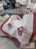 BIEŻNIK SERWETA LEN SERCA 85X85 PROWANSJA SHABBY CHIC VINTAGE BIEŻNIK SERWETA LEN SERCA 85X85 PROWANSJA SHABBY CHIC VINTAGE
