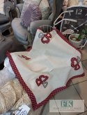 BIEŻNIK SERWETA LEN SERCA 85X85 PROWANSJA SHABBY CHIC VINTAGE BIEŻNIK SERWETA LEN SERCA 85X85 PROWANSJA SHABBY CHIC VINTAGE
