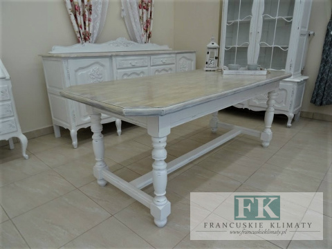 FRANCUSKI STÓŁ 200 cm biały SHABBY PROWANSJA FRANCUSKI STÓŁ 200 cm biały SHABBY PROWANSJA