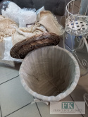 KOSZ brudniak wiklina plecionka Z POKRYWĄ 43 CM OKRĄGŁY KOSZ brudniak wiklina plecionka Z POKRYWĄ 43 CM OKRĄGŁY