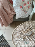 KOSZ brudniak wiklina plecionka Z POKRYWĄ 43CM OWAL