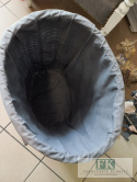 KOSZ brudniak wiklina plecionka Z POKRYWĄ 43CM OWAL