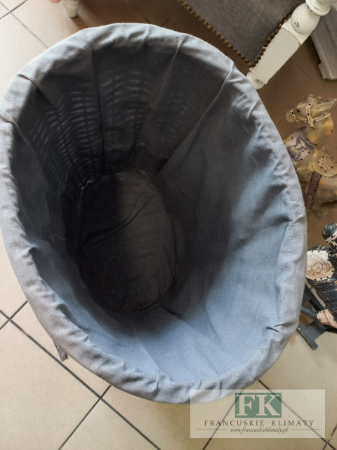 KOSZ brudniak wiklina plecionka Z POKRYWĄ 43CM OWAL