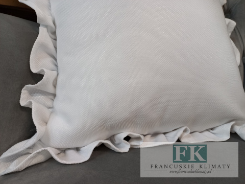 POSZEWKA 50x50cm BIEL ( na jaśka 40 x 40cm ) FALBANY , W STYLU GLAMOUR , LOFT POSZEWKA 50x50cm BIEL ( na jaśka 40 x 40cm ) FALBANY , W STYLU GLAMOUR , LOFT
