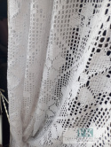 szydełkowa FIRANA GOTOWA szydełko 210X300 niciana BAWEŁNA BIEL BOHO frędzle szydełkowa FIRANA GOTOWA szydełko 210X300 niciana BAWEŁNA BIEL BOHO frędzle