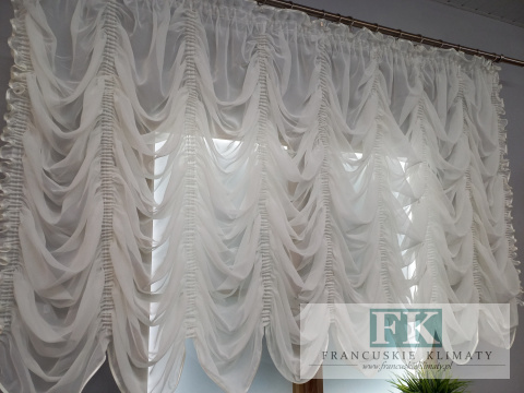 FIRANA DRAPERIA , WOAL LAMÓWKA ecru VINTAGE RETRO