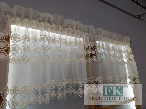 LAMBREKIN ZAZDROSTKA GIPIURA BATYST 300/45-50 cm PROWANSJA SHABBY CHIC VINTAGE LAMBREKIN ZAZDROSTKA GIPIURA BATYST 300/45-50 cm PROWANSJA SHABBY CHIC VINTAGE