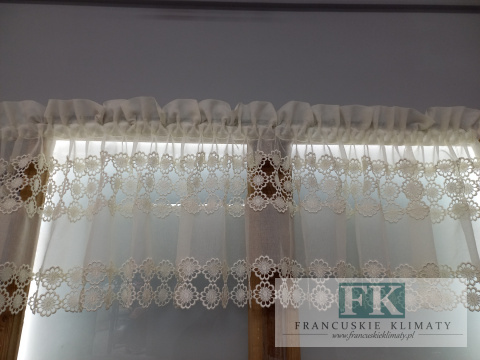 LAMBREKIN ZAZDROSTKA GIPIURA BATYST 300/45-50 cm PROWANSJA SHABBY CHIC VINTAGE LAMBREKIN ZAZDROSTKA GIPIURA BATYST 300/45-50 cm PROWANSJA SHABBY CHIC VINTAGE