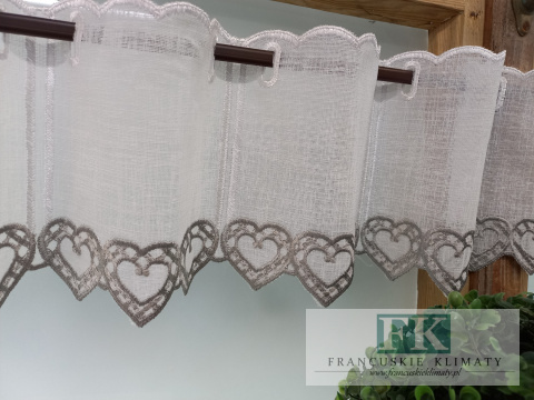 METRAŻ ! ZAZDROSTKA SERCE WITRAŻ WYS 17 CM , PROWANSJA , VINTAGE , RETRO , SHABBY CHIC