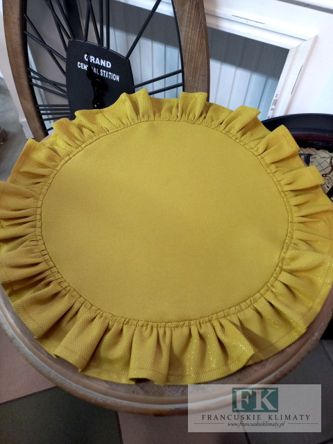 SERWETKA FALBANKA KOŁO fi 45 cm MIÓD prowansja , shabby chic SERWETKA FALBANKA KOŁO fi 45 cm MIÓD prowansja , shabby chic