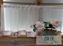 ZAZDROSTKA 130/50 batyst krem , margines kwiaty, PROWANSJA , SHABBY CHIC