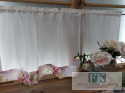 ZAZDROSTKA 130/50 batyst krem , margines kwiaty, PROWANSJA , SHABBY CHIC