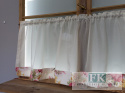 ZAZDROSTKA 130/50 batyst krem , margines kwiaty, PROWANSJA , SHABBY CHIC