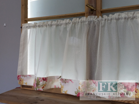 ZAZDROSTKA 130/50 batyst krem , margines kwiaty, PROWANSJA , SHABBY CHIC ZAZDROSTKA 130/50 batyst krem , margines kwiaty, PROWANSJA , SHABBY CHIC