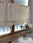 ZAZDROSTKA METRAŻ WYS 60-70 CM BAWEŁNA NATURAL NELA , SHABBY , PROWANSJA RETRO VINTAGE BAWEŁNA