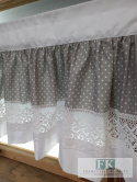 ZAZDROSTKA SZYTA kropki białe na szarym tle, WYS 45 CM SHABBY NA WYMIAR , BAWEŁNA 100% ZAZDROSTKA SZYTA kropki białe na szarym tle, WYS 45 CM SHABBY NA WYMIAR , BAWEŁNA 100%