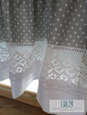 ZAZDROSTKA SZYTA kropki białe na szarym tle, WYS 45 CM SHABBY NA WYMIAR , BAWEŁNA 100% ZAZDROSTKA SZYTA kropki białe na szarym tle, WYS 45 CM SHABBY NA WYMIAR , BAWEŁNA 100%