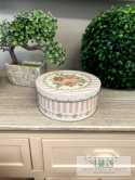 PUSZKA 7 X 16 cm POJEMNIK RÓŻE NA DROBIAZGI SHABBY , PROWANSJA , VINTAGE PUSZKA 7 X 16 cm POJEMNIK RÓŻE NA DROBIAZGI SHABBY , PROWANSJA , VINTAGE