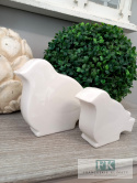 FIGURKA PTASZEK DEKORACYJNY BIAŁY WYS 12,5 CM