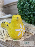 FIGURKA ŻÓŁTY PTASZEK 15 CM SHABBY VINTAGE