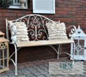 ŁAWKA KUTY METAL HOME & GARDEN Z DREWNIANYM SIEDZISKIEM W STYLU FRANCUSKIM , PROWANSALSKIM , SHABBY , LOFT. ŁAWKA KUTY METAL HOME & GARDEN Z DREWNIANYM SIEDZISKIEM W STYLU FRANCUSKIM , PROWANSALSKIM , SHABBY , LOFT.