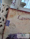 METALOWY OBRAZ / DEKORACJA ŚCIENNA "LAWENDA" 33 cm W STYLU PROWANSALSKIM, RETRO, METALOWY OBRAZ / DEKORACJA ŚCIENNA "LAWENDA" 33 cm W STYLU PROWANSALSKIM, RETRO,
