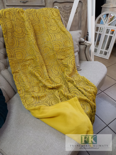 NARZUTA NA FOTELE 1 SZT 70X160 cm, musztarda , VINTAGE , RETRO NARZUTA NA FOTELE 1 SZT 70X160 cm, musztarda , VINTAGE , RETRO